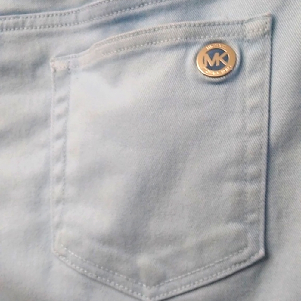 ๐HP๐Michael Kors Izzy Cropped Skinny Jeans, Light Blue, Size 12 - Picture 6 of 10